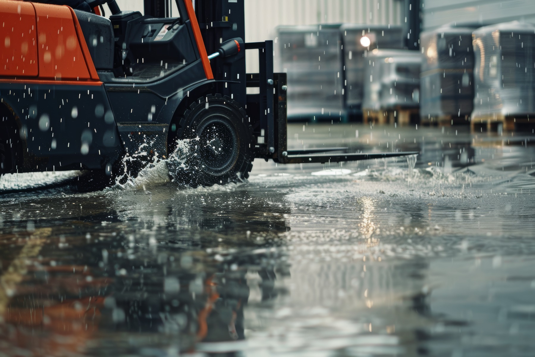 Regen in der Logistik